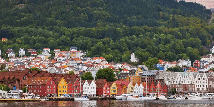 beautiful town of Bergen in Norway