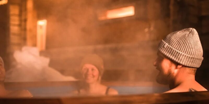 Sunday morning resort sauna