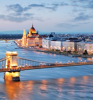 Chain bridge in Budapest, Hungary