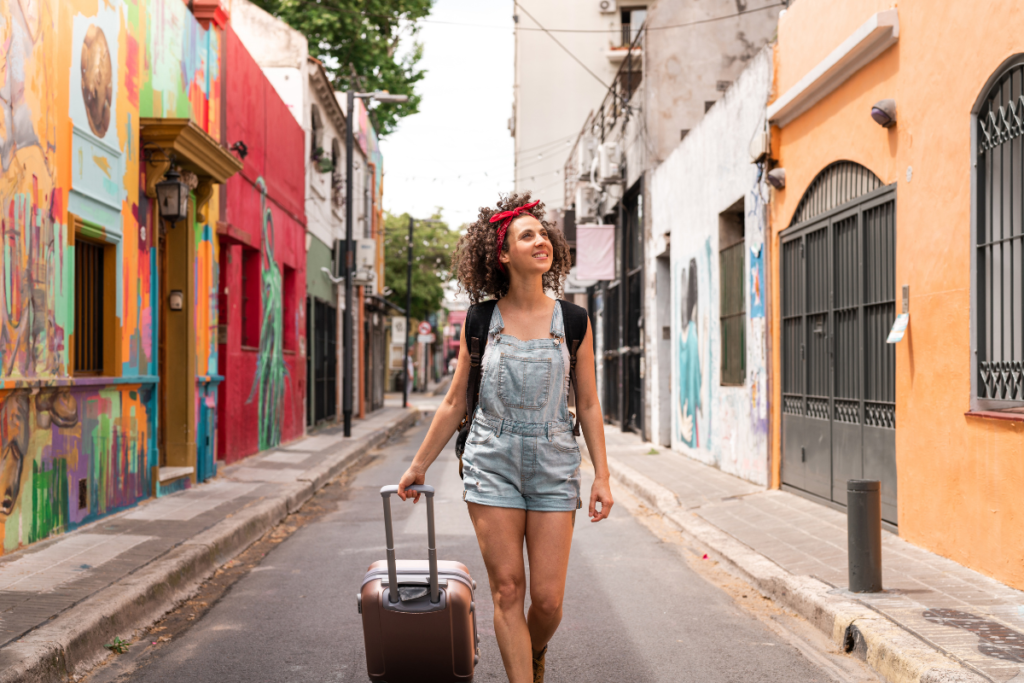 Lady on the Streets of South American Adventure
