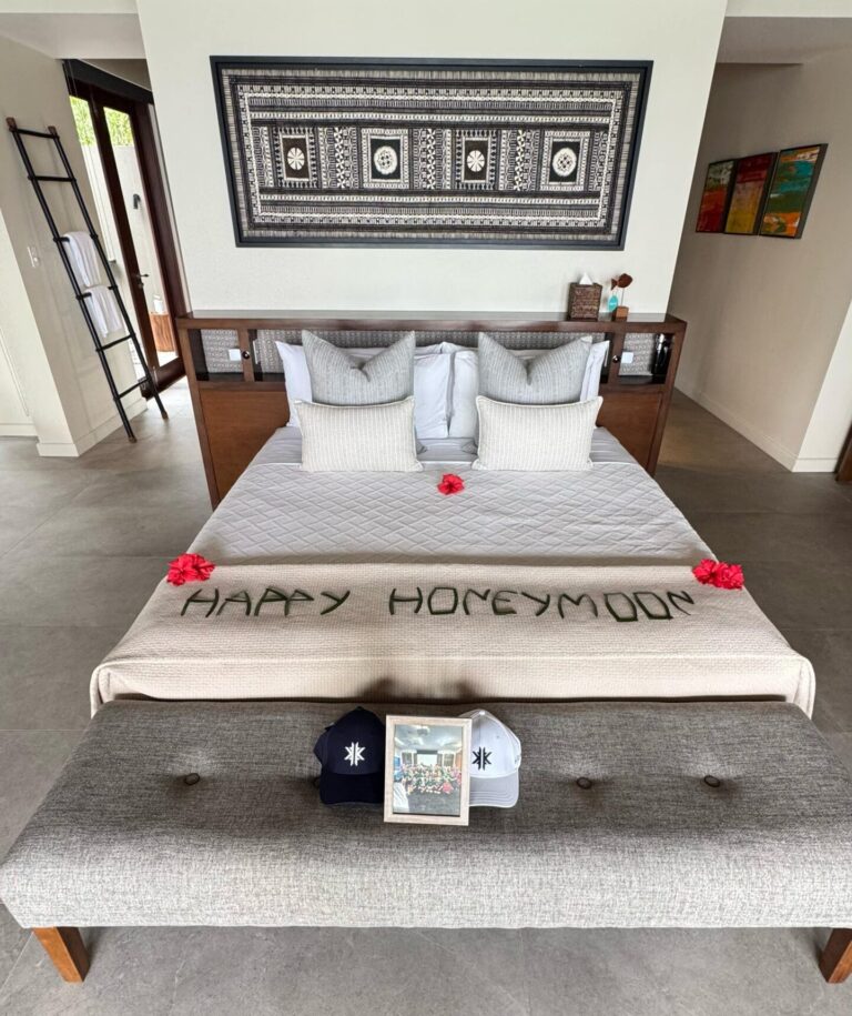 Hotel Room decorated with a nice Surprise for the Honeymooners