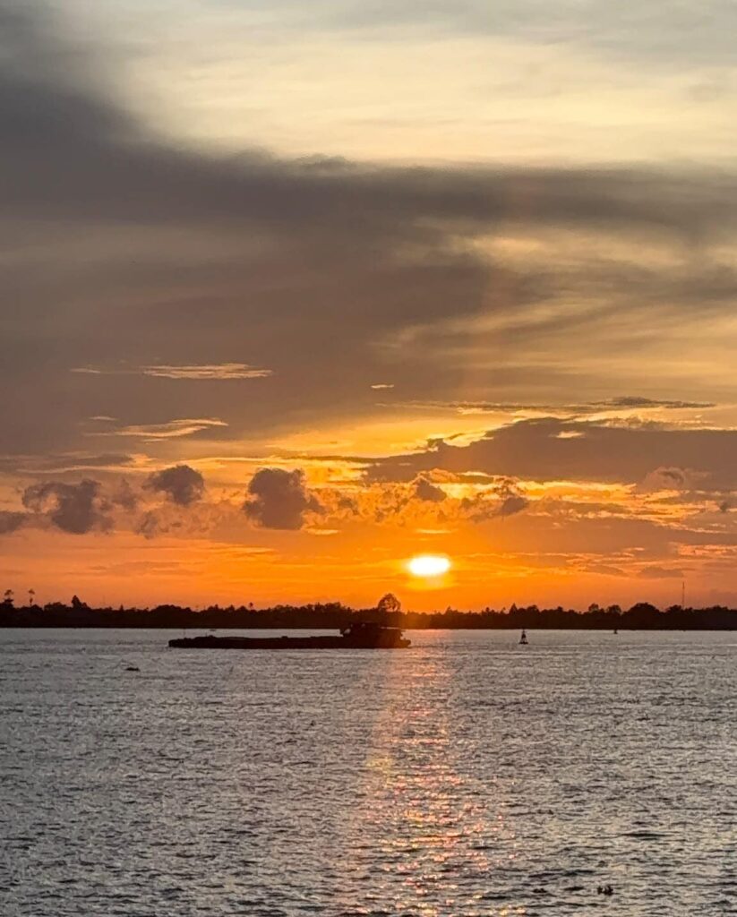 Sunset over the Mekong Delta