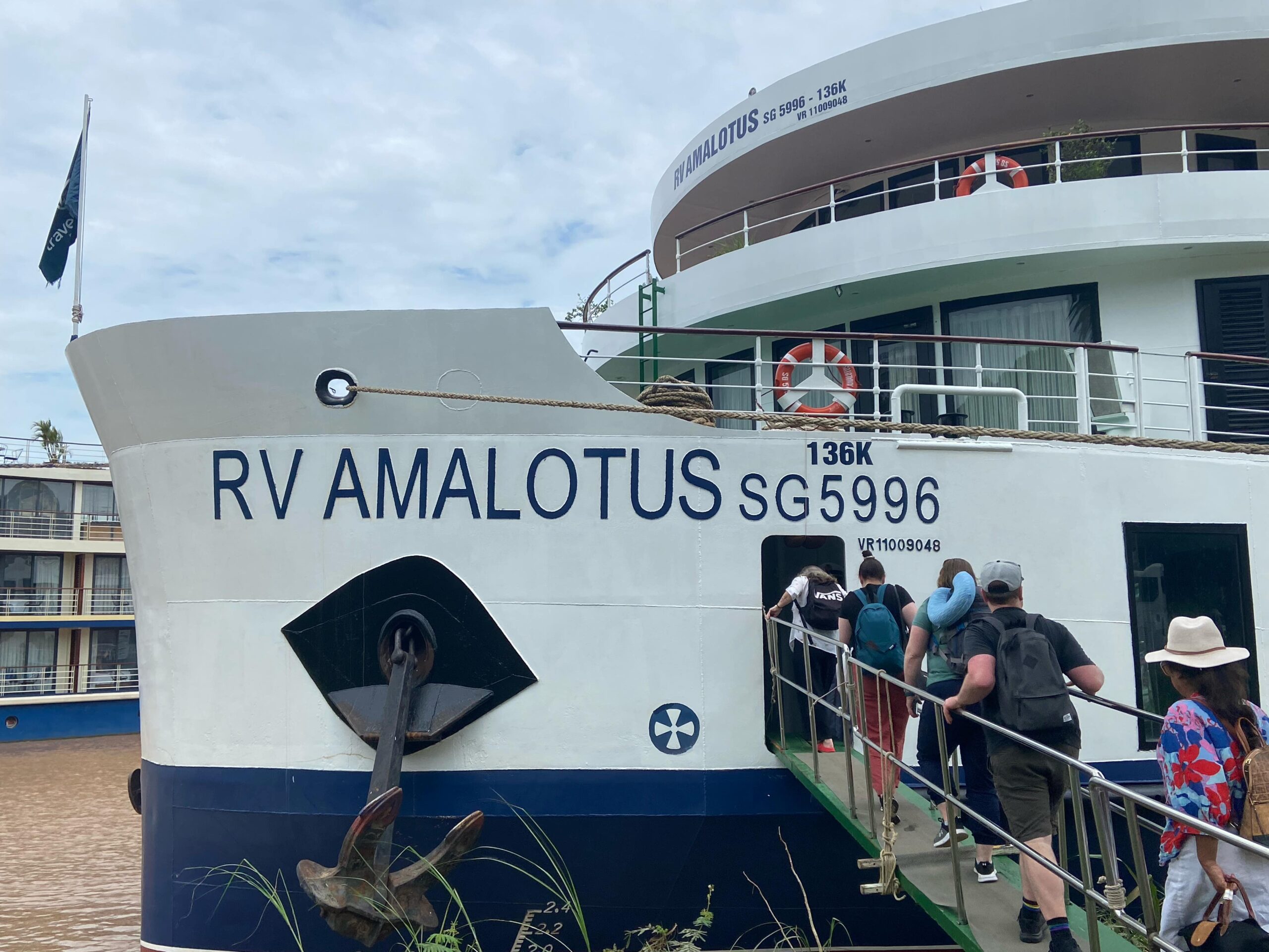 Boarding the Cruise Ship in the Mekong Delta
