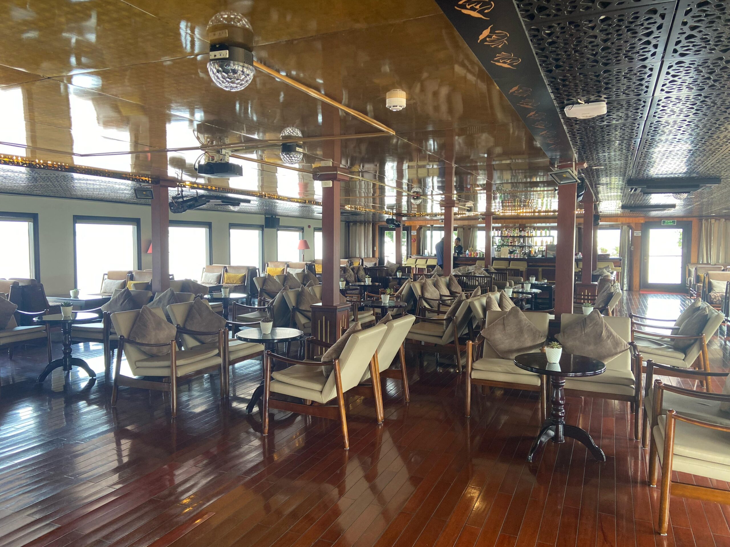 Dining chairs in the cruise