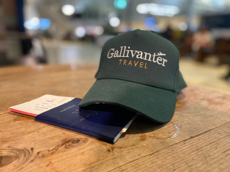 Gallivanter Hat & Passport in Airport