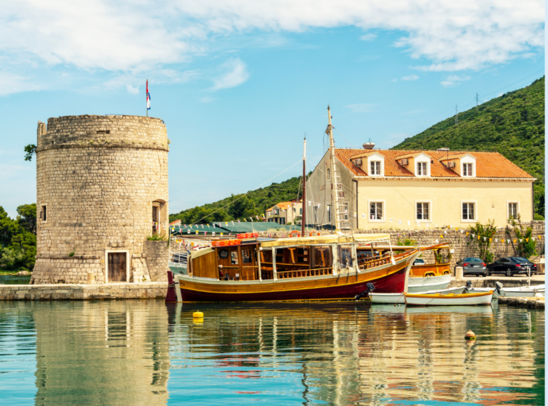 image of an old building on the sea in Split, Croatia