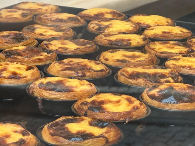 Rachel enjoying Pastel de Nata