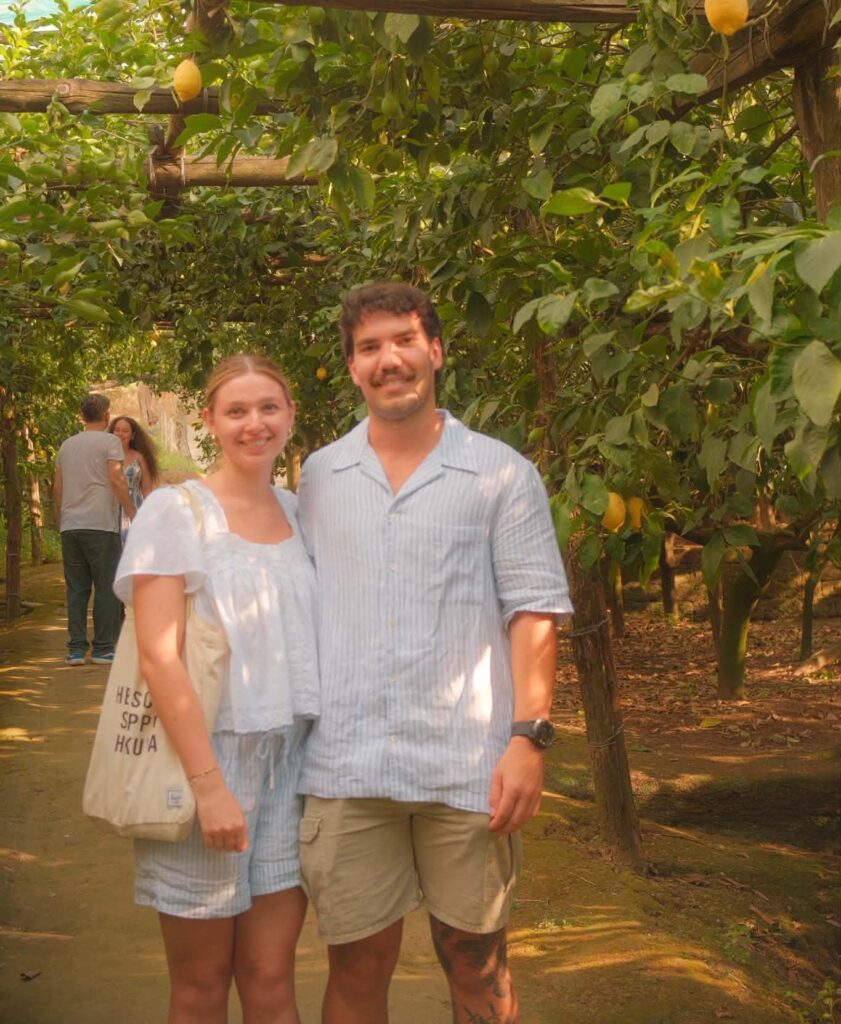 happy couple on their honeymoon