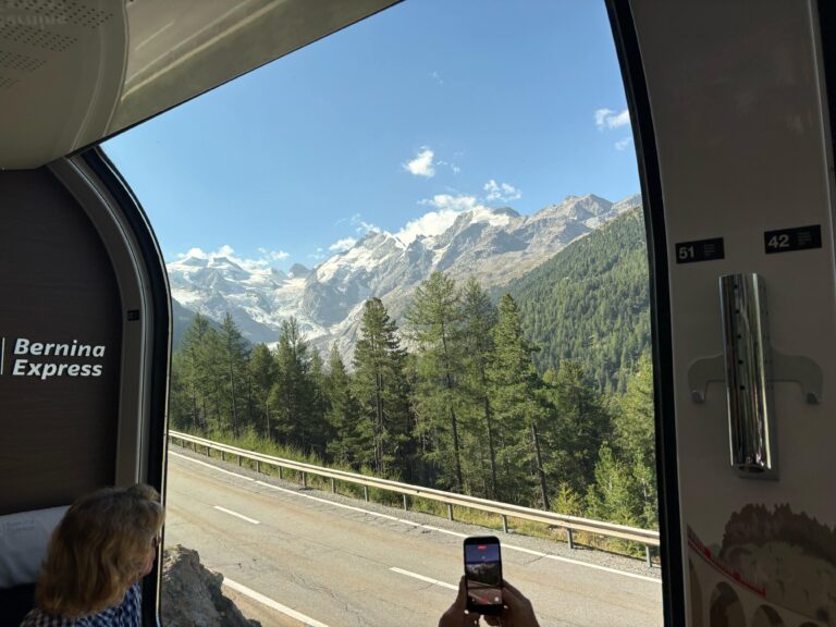 Swiss Alps on the Bernina Express