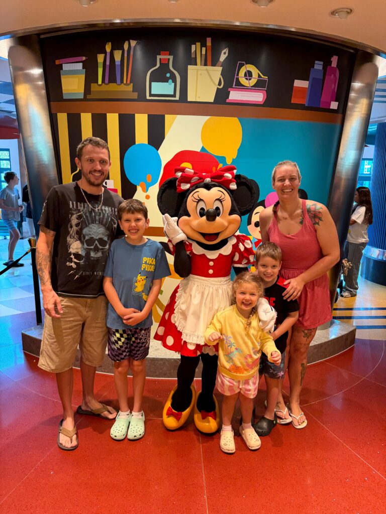 Brit's family with Minnie Mouse