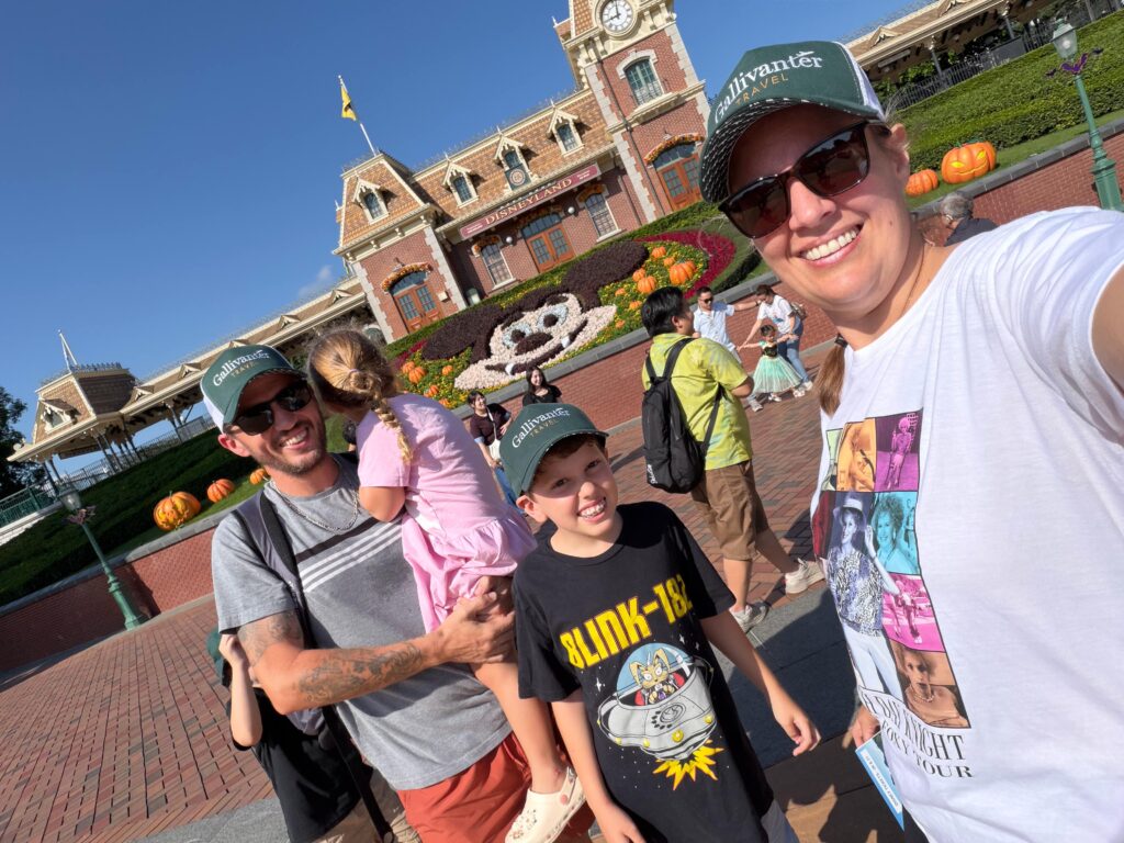 Brit's family in Hong Kong Disneyland