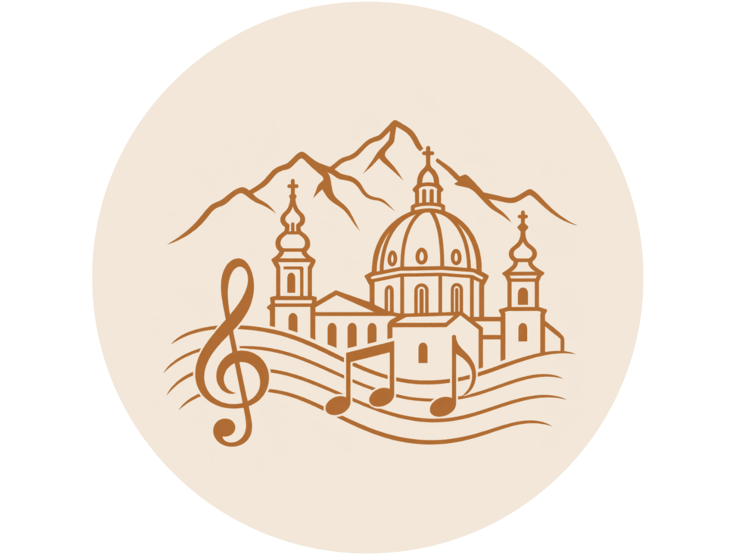 Salzburg the Sound of Music icon round
