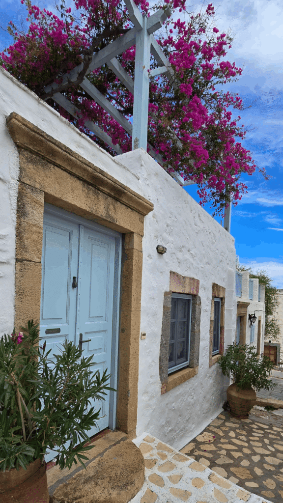 Bougainvillea in the village of Chora, Patmos
